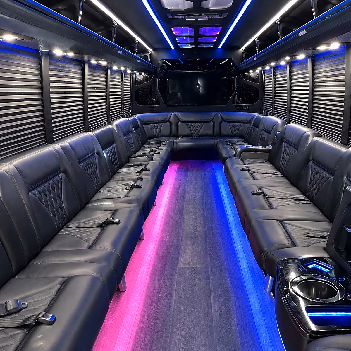 richardson party bus rental interior